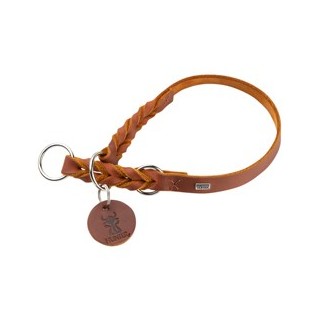 HUNTER Dressur-Halsband Solid Education cognac, Gr. S-M, Breite: ca. 18 mm, Halsumfang: ca. 35 - 40 cm