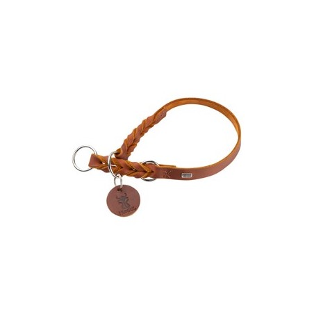HUNTER Dressur-Halsband Solid Education cognac, Gr. S-M, Breite: ca. 18 mm, Halsumfang: ca. 35 - 40 cm