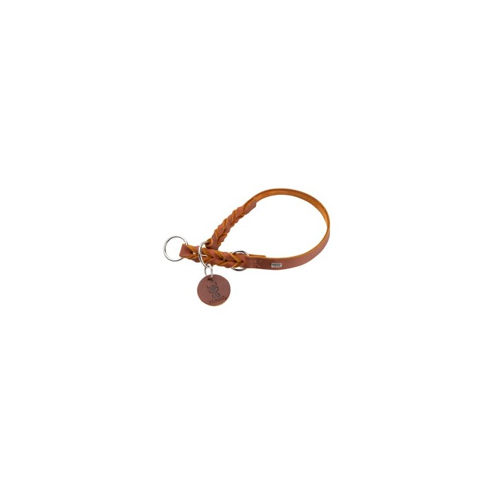 HUNTER Dressur-Halsband Solid Education cognac, Gr. S-M, Breite: ca. 18 mm, Halsumfang: ca. 35 - 40 cm