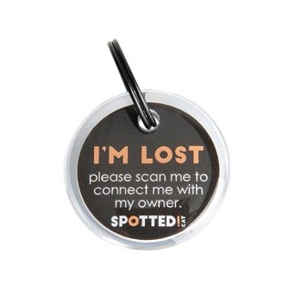 Halsband-Anhänger Spotted Dog schwarz, Gr. S