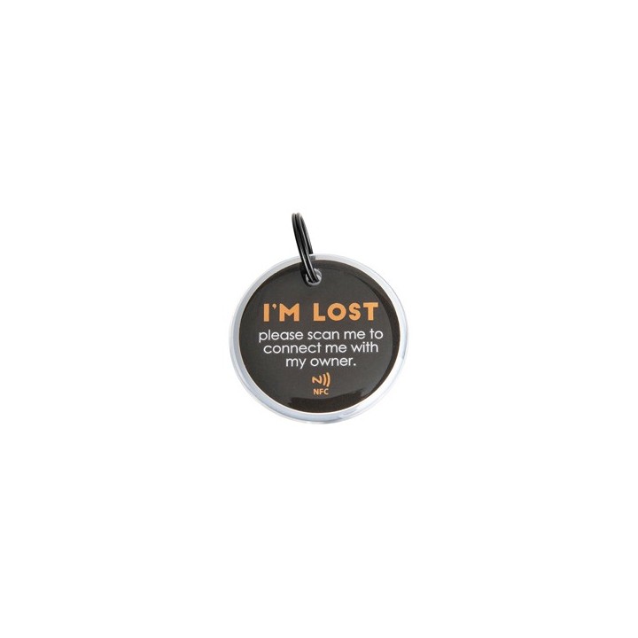 Halsband-Anhänger Spotted Dog schwarz, Gr. M