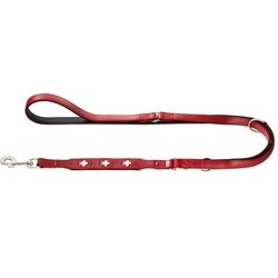 HUNTER Führleine Swiss rot/schwarz, Gr. 13/200, Breite: ca. 12 mm, Länge: ca. 200 cm