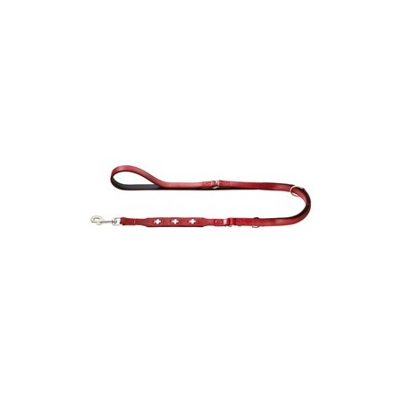 HUNTER Führleine Swiss rot/schwarz, Gr. 13/200, Breite: ca. 12 mm, Länge: ca. 200 cm