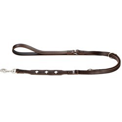 HUNTER Führleine Swiss braun/schwarz, Gr. 18/200, Breite: ca. 18 mm, Länge: ca. 200 cm