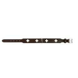 HUNTER Halsung Swiss braun/schwarz, Gr. 65, Breite: ca. 39 mm, Halsweite: ca. 51 - 58,5 cm