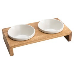 WOLTERS Futterbar Gohan teak, Gr. XS, Maße: ca. 28 x 14 x 5 cm, Durchmesser:  ca. 11 cm