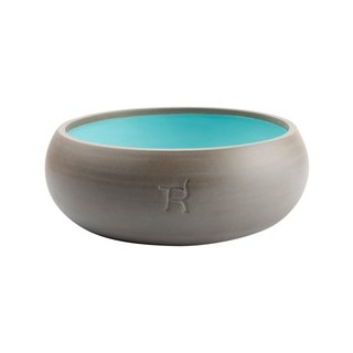 treusinn. Hundenapf Keramik pur blau, Gr. S, Durchmesser:  ca. 17 cm