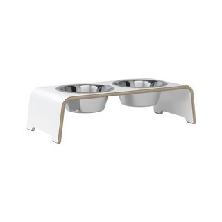 dogBar® Hundebar Beech Wood weiß, Gr. M-Small, Maße: ca. 57 x 24 x 14 cm, Durchmesser:  ca. 202 mm