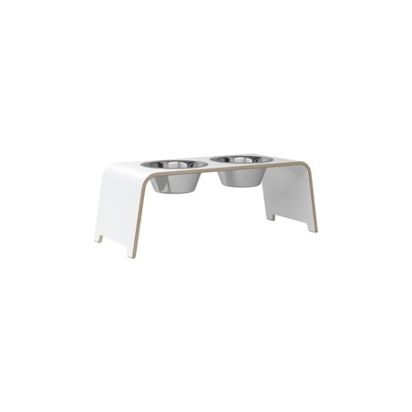dogBar® Hundebar Beech Wood weiß, Gr. L, Maße: ca. 84 x 34 x 31 cm, Durchmesser:  ca. 267 mm