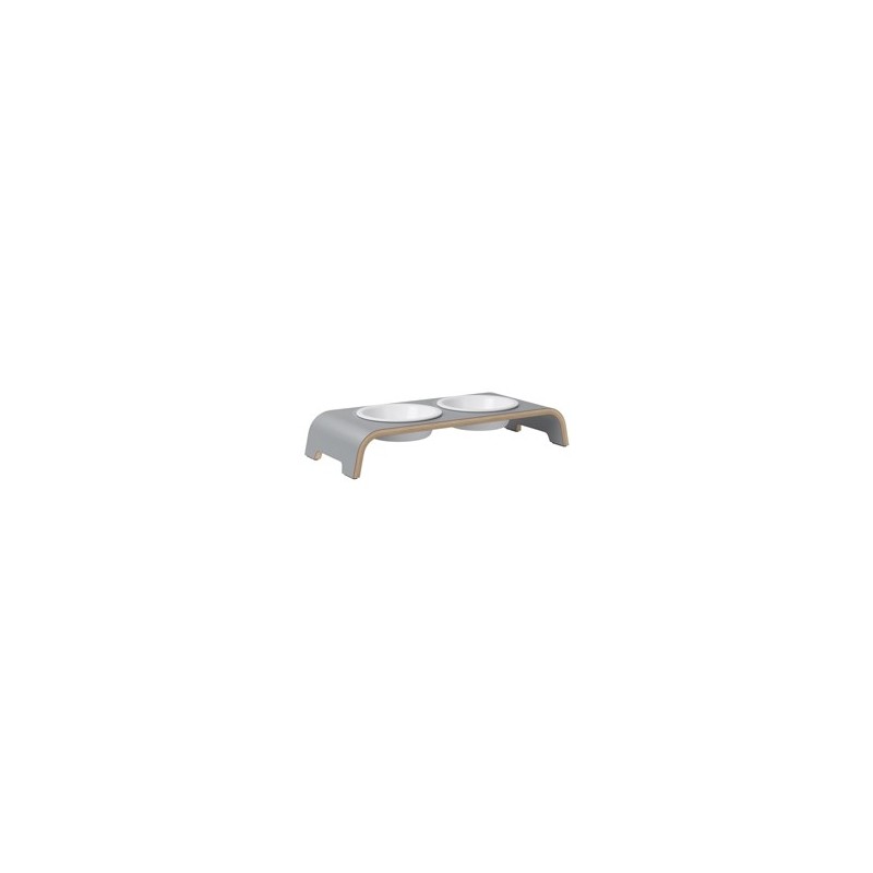 dogBar® Hundebar Wooden grey, Gr. S-Large, Maße: ca. 40 x 17 x 9,5 cm, Durchmesser:  ca. 138 mm