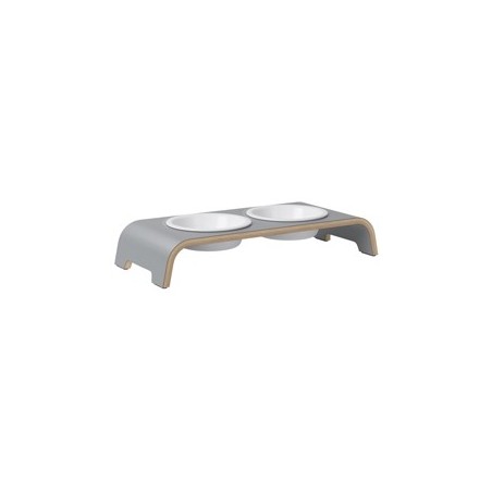 dogBar® Hundebar Wooden grey, Gr. S-Large, Maße: ca. 40 x 17 x 9,5 cm, Durchmesser:  ca. 138 mm
