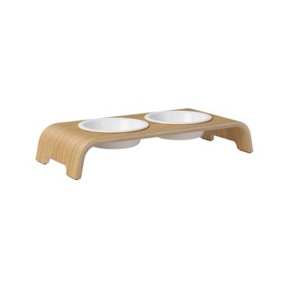dogBar® Hundebar Wooden oak light, Gr. S-Large, Maße: ca. 40 x 17 x 9,5 cm, Durchmesser:  ca. 138 mm