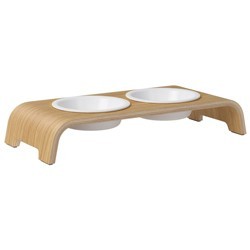 dogBar® Hundebar Wooden oak light, Gr. S-Large, Maße: ca. 40 x 17 x 9,5 cm, Durchmesser:  ca. 138 mm