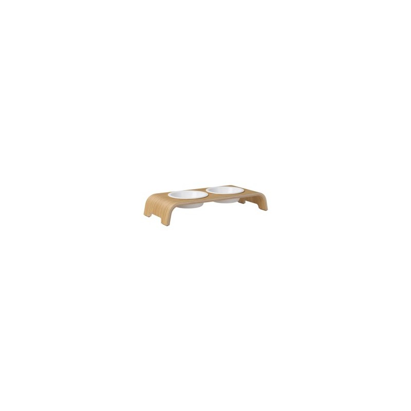 dogBar® Hundebar Wooden oak light, Gr. S-Large, Maße: ca. 40 x 17 x 9,5 cm, Durchmesser:  ca. 138 mm