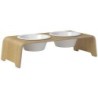 dogBar® Hundebar Wooden oak light, Gr. M-Small, Maße: ca. 57 x 24 x 14 cm, Durchmesser:  ca. 204 mm