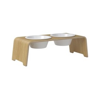 dogBar® Hundebar Wooden oak light, Gr. M, Maße: ca. 57 x 24 x 18 cm, Durchmesser:  ca. 204 mm