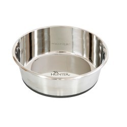 HUNTER Edelstahl-Futternapf Pure silber, Gr. L, Durchmesser:  17 cm