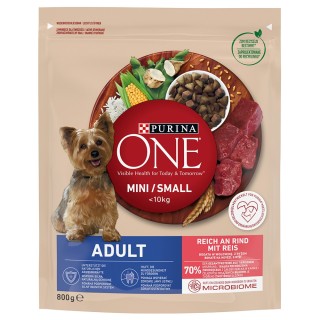 PURINA ONE Mini Adult Rind & Reis - 800 g