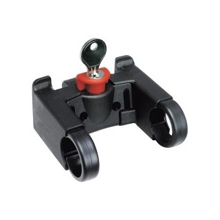 KLICKfix-Lenkeradapter für Hundetransporttasche Doggy Tour mit Schloss schwarz, Maße: ca. 8,5 cm x ca. 7 cm x ca. 5,5 cm