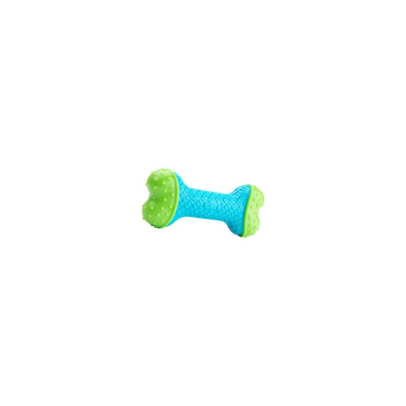 KONG Wurfspielzeug Core Strength Bone grün-blau, Länge: ca. 18 cm