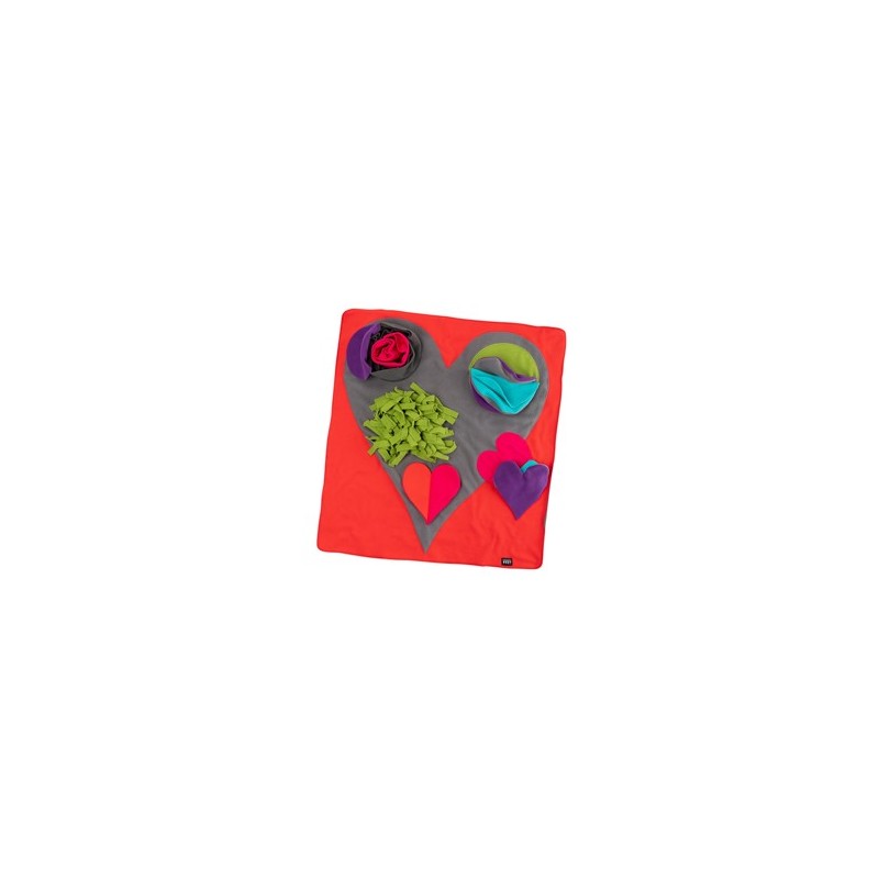 Knauder´s Best Schnüffelrasen Heart Pad bunt, Maße: ca. 80 x 75 cm