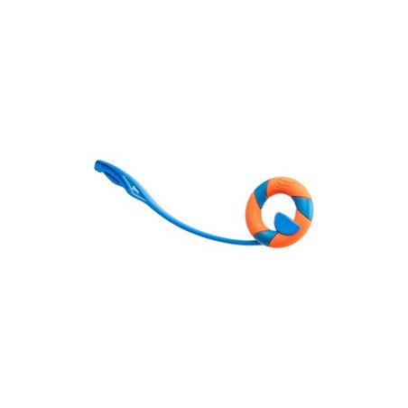 Chuckit! Frisbee-Wurfstab Chaser Launcher blau-orange, Durchmesser:  ca. 12 cm