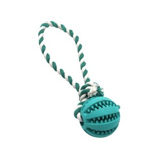 TRIXIE Schleuderball Denta Clean blau, Maße: ca. 24 cm, Durchmesser:  ca. 7 cm