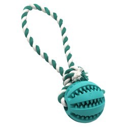 TRIXIE Schleuderball Denta Clean blau, Maße: ca. 24 cm, Durchmesser:  ca. 7 cm
