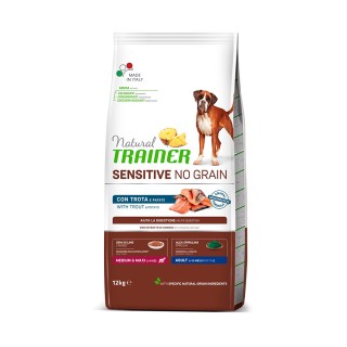 Natural Trainer Sensitive No Grain Adult Med/Maxi mit Forelle & Kartoffeln - 12 kg