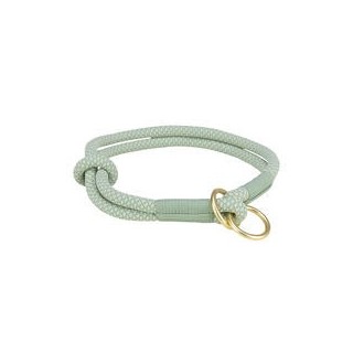 Soft Rope Zug-Stopp-Halsband [S: 35 cm / 6 mm - salbei / mint]