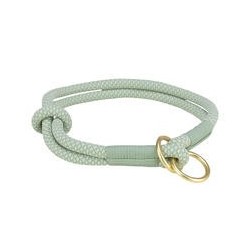 Soft Rope Zug-Stopp-Halsband [S: 35 cm / 6 mm - salbei / mint]