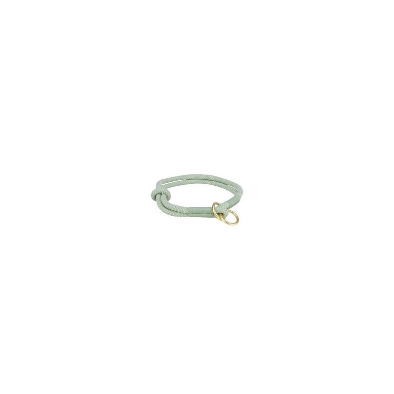 Soft Rope Zug-Stopp-Halsband [S: 35 cm / 6 mm - salbei / mint]