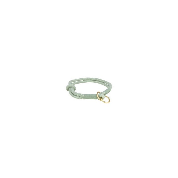 Soft Rope Zug-Stopp-Halsband [S: 35 cm / 6 mm - salbei / mint]