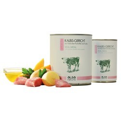 alsa-nature Kalbs-Gericht mit Petersilien-Kartoffel und Kürbis, Anzahl: 6 x 400 g, 400 g, Hundefutter nass
