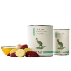alsa-nature SINGLE Känguru mit Kartoffel, Anzahl: 400 g, 400 g, Hundefutter nass