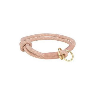Soft Rope Zug-Stopp-Halsband [S-M: 40 cm / 10 mm - rosa / hellrosa]