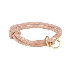 Soft Rope Zug-Stopp-Halsband [S-M: 40 cm / 10 mm - rosa / hellrosa]