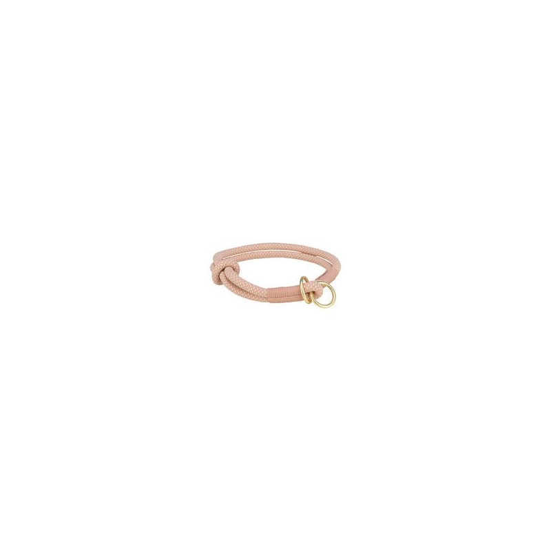 Soft Rope Zug-Stopp-Halsband [S-M: 40 cm / 10 mm - rosa / hellrosa]
