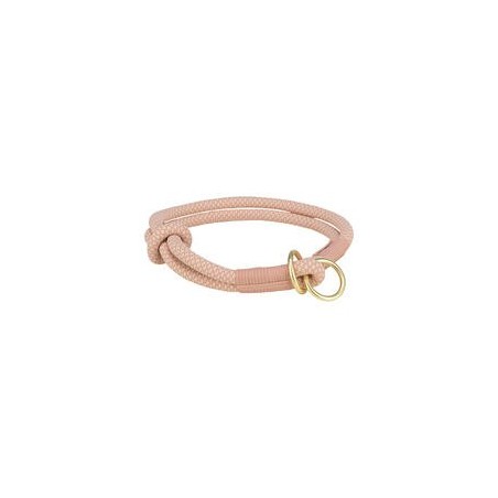 Soft Rope Zug-Stopp-Halsband [S-M: 40 cm / 10 mm - rosa / hellrosa]