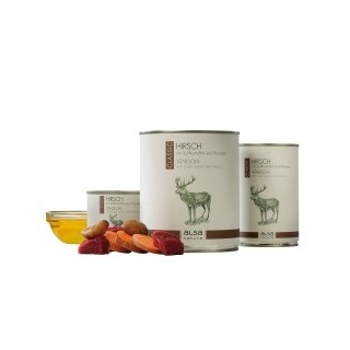 alsa-nature Hirsch mit Süßkartoffel und Maronen, Anzahl: 200 g, 200 g, Hundefutter nass