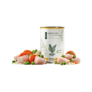 alsa-nature BIO Hühnchen mit Reis und jungem Gemüse, Anzahl: 400 g, 400 g, Hundefutter nass