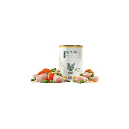 alsa-nature BIO Hühnchen mit Reis und jungem Gemüse, Anzahl: 400 g, 400 g, Hundefutter nass