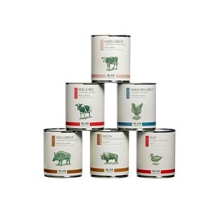 alsa-nature Classic Dosen-Menü-Mix 2, Anzahl: 6 x 800 g, 800 g, Hundefutter nass