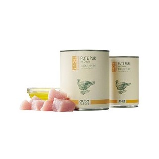 alsa-nature SINGLE Pute pur, Anzahl: 400 g, 400 g, Hundefutter nass
