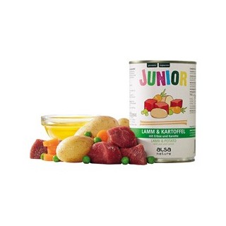 alsa-nature JUNIOR Lamm mit Kartoffel, Erbse & Karotte, Anzahl: 400 g, 400 g, Hundefutter nass