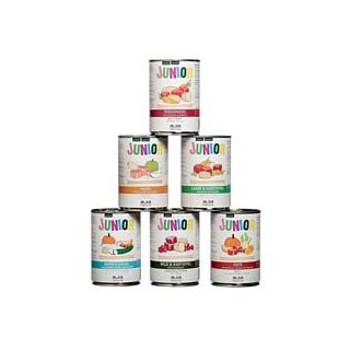 alsa-nature JUNIOR Dosen-Menü-Mix, Anzahl: 6 x 400 g, 400 g, Hundefutter nass