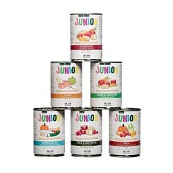 alsa-nature JUNIOR Dosen-Menü-Mix, Anzahl: 6 x 400 g, 400 g, Hundefutter nass