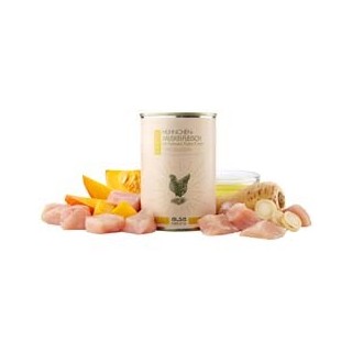 alsa-nature FINEST Hühnchen-Muskelfleisch mit Pastinake, Kürbis & Leinöl, Anzahl: 400 g, 400 g, Hundefutter nass