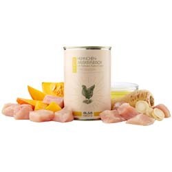 alsa-nature FINEST Hühnchen-Muskelfleisch mit Pastinake, Kürbis & Leinöl, Anzahl: 400 g, 400 g, Hundefutter nass