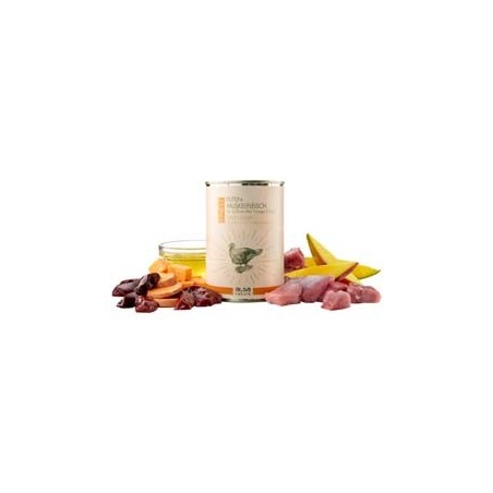 alsa-nature FINEST Puten-Muskelfleisch mit Süßkartoffel, Mango & Leinöl, Anzahl: 400 g, 400 g, Hundefutter nass